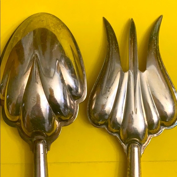 Marked Nickel-Silver Serving Set - Picture 7 of 16